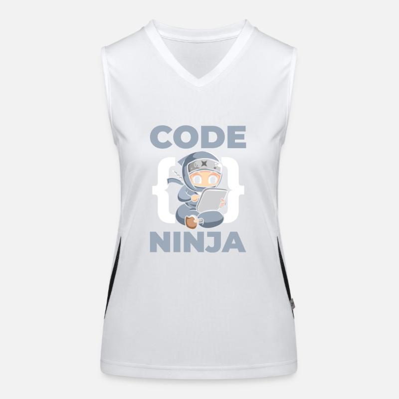 Code Ninja pour les fans d’ordinateurs Débardeur respirant contrasté Femme