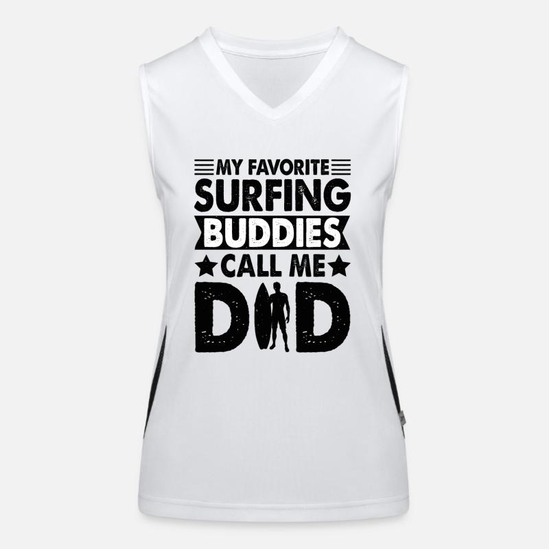 surf Papa Surfeur Père Surf surf surf Débardeur respirant contrasté Femme