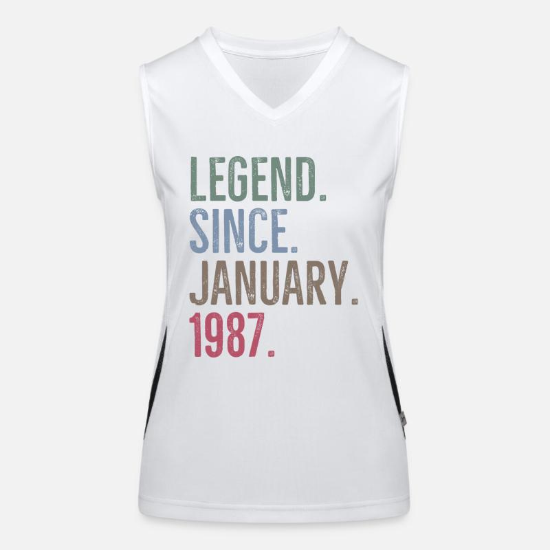 Legende seit Januar 1987 Funktionelles Kontrast-Tank Top für Frauen