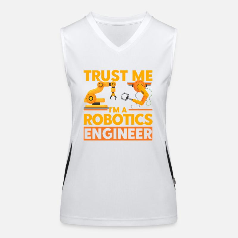 Technik Robotik Robotik Ingenieur Geschenk Funktionelles Kontrast-Tank Top für Frauen