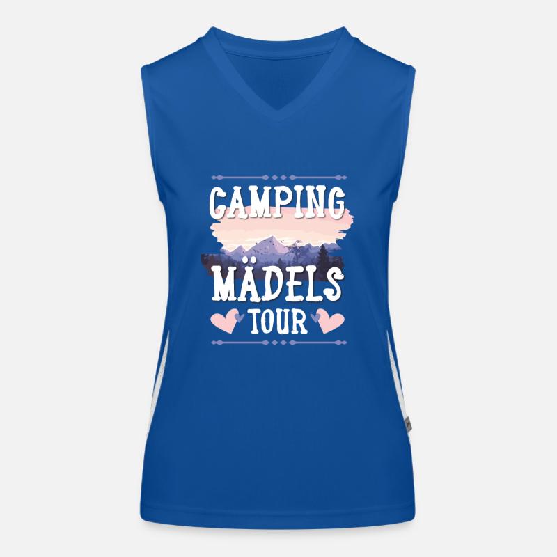 Camping Mädels Tour Funktionelles Kontrast-Tank Top für Frauen