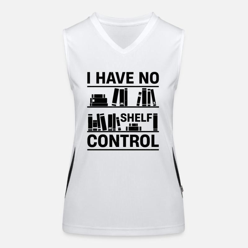 Book Reader Reading Literature Bookworm Gift Idea - Women's Functional Contrast Tank Top - white/black