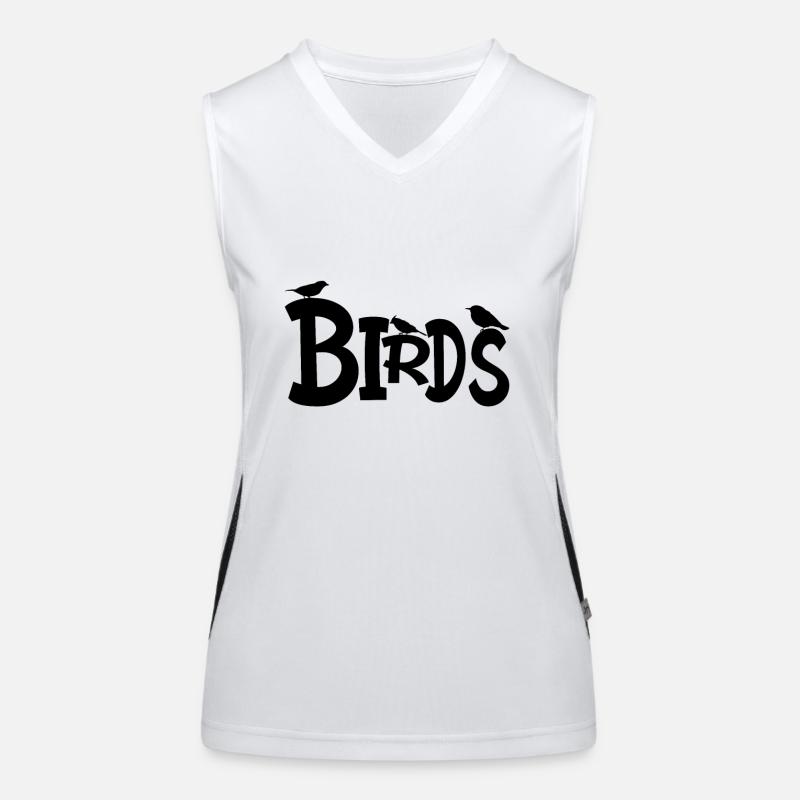 Birds - Budgie - Birdwatcher Gift idea Funktionelles Kontrast-Tank Top für Frauen