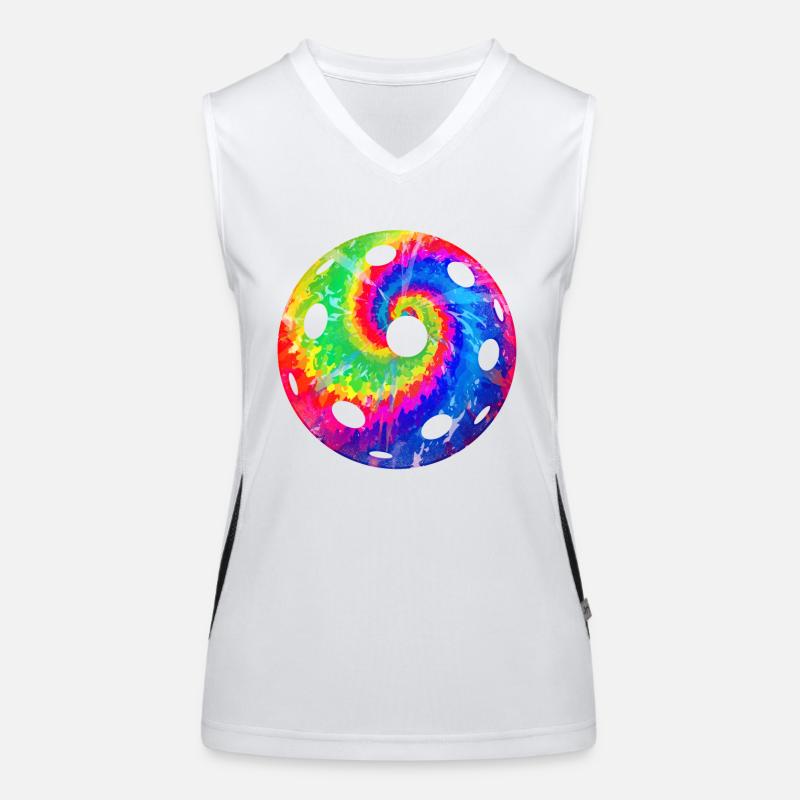 Pickleball Tie Dye Retro 80s 90s Women's Functional Contrast Tank Top