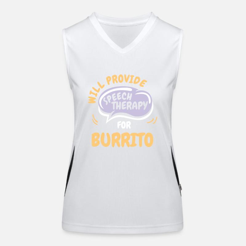 Provide Speech Therapy for Burrito Funny Speech Women's Functional Contrast Tank Top
