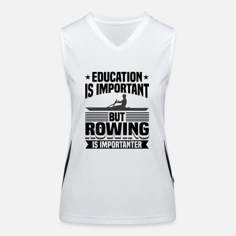 Rudern Ist Wichtiger Ruderer Funktionelles Kontrast-Tank Top für Frauen