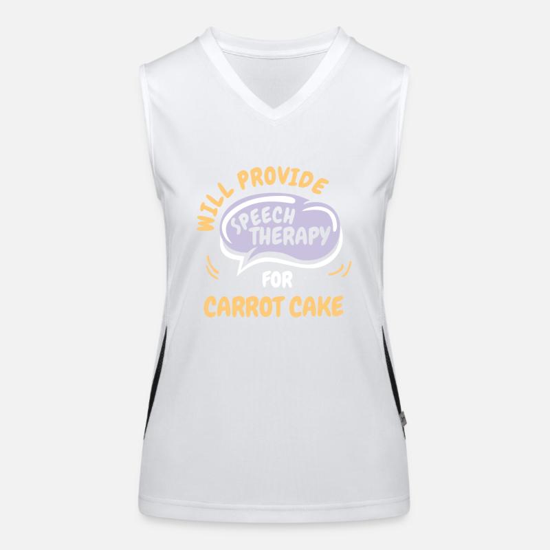 Provide Speech Therapy for Carrot Cake Funny Funktionelles Kontrast-Tank Top für Frauen