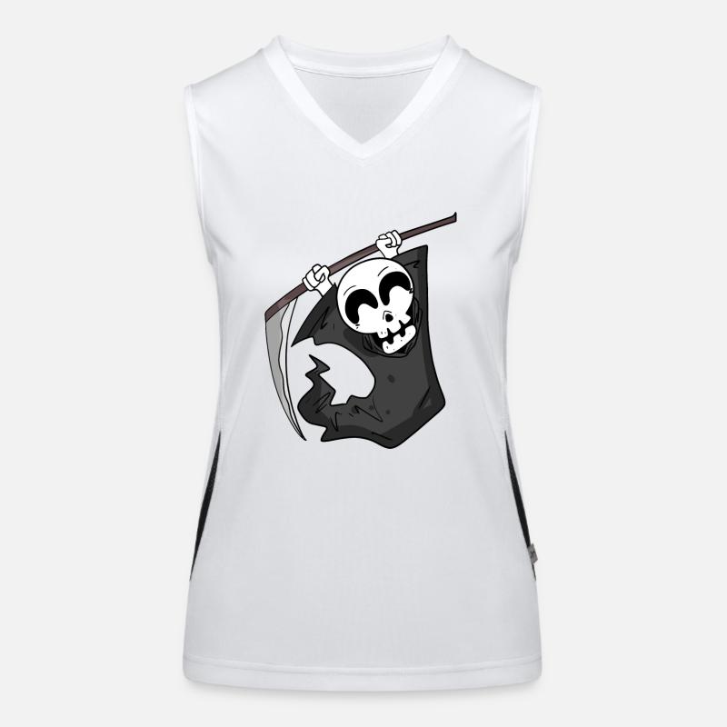 Sensenmann freut sich Funktionelles Kontrast-Tank Top für Frauen