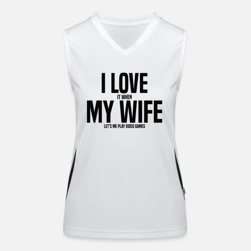 Eherfrau Gaming Video Games Console Partenaire PC Débardeur respirant contrasté Femme