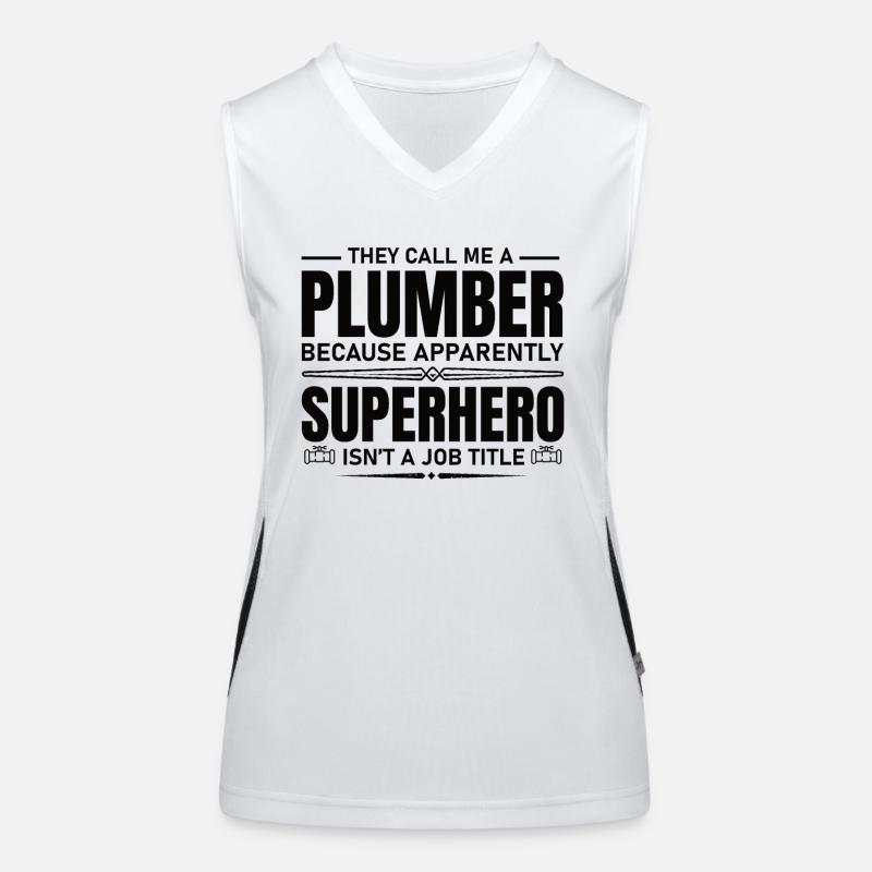 Heating engineer gift system mechanic plumber Women's Functional Contrast Tank Top
