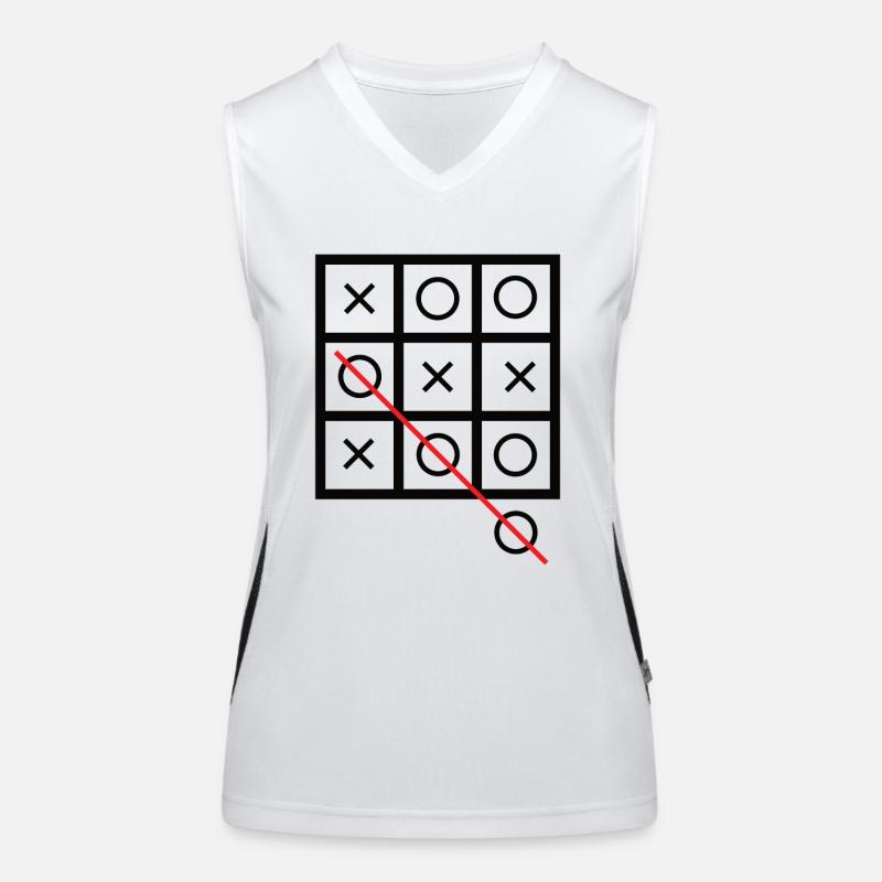 Tic tac toe Funktionelles Kontrast-Tank Top für Frauen