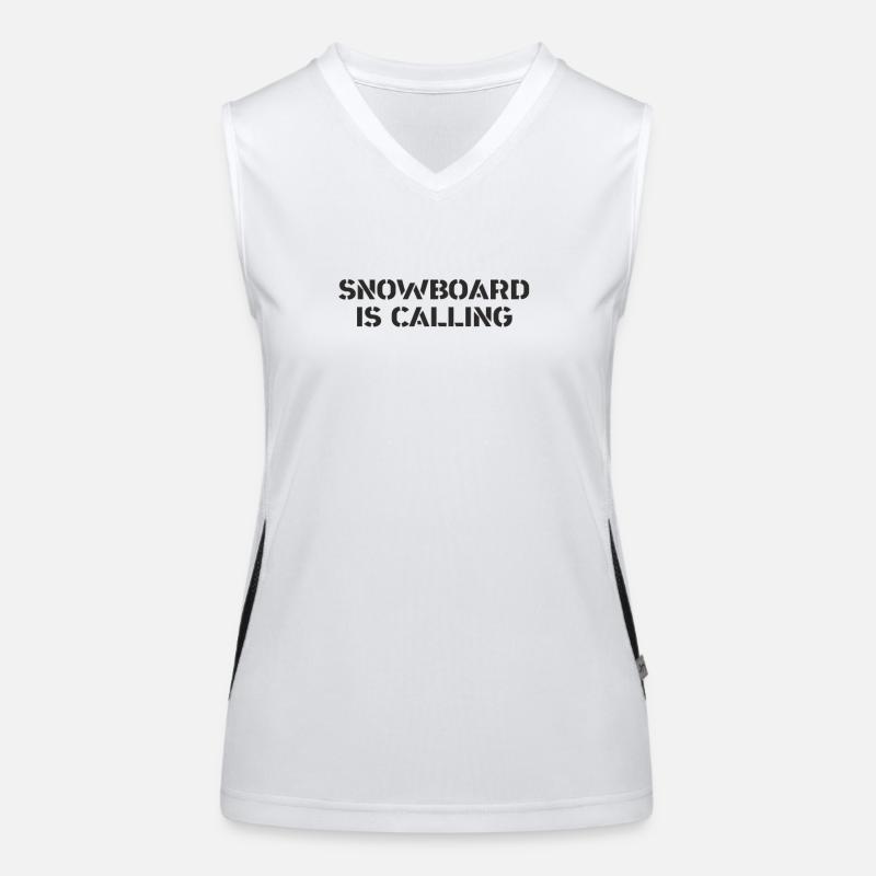 Snowboard - Snowboard is calling Funktionelles Kontrast-Tank Top für Frauen