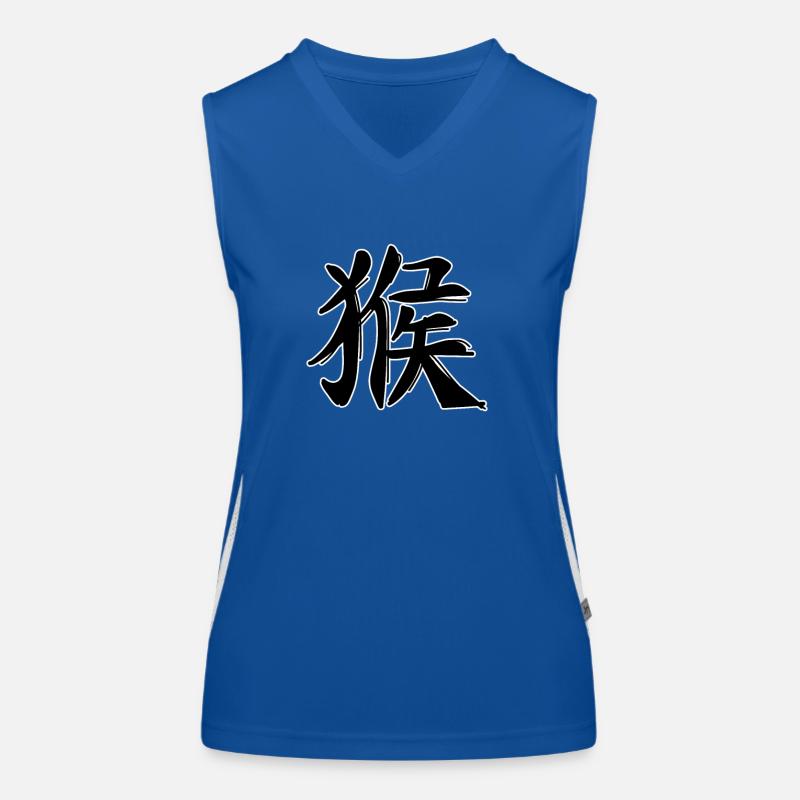 Affe Chinesisches Sternzeichen Funktionelles Kontrast-Tank Top für Frauen