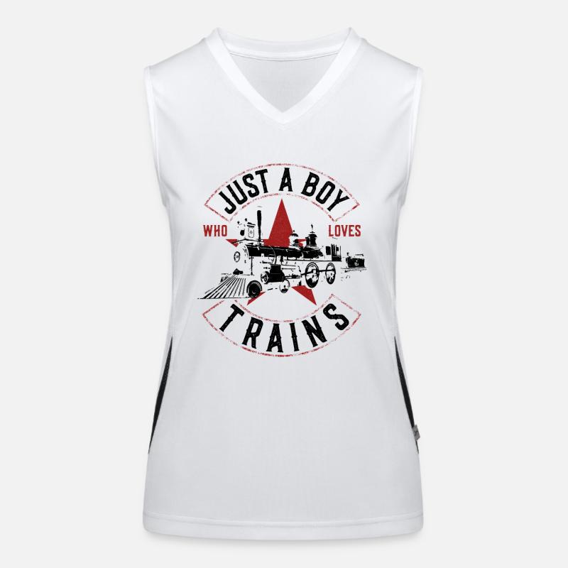 Steam Train Driver Trainspotting Women's Functional Contrast Tank Top