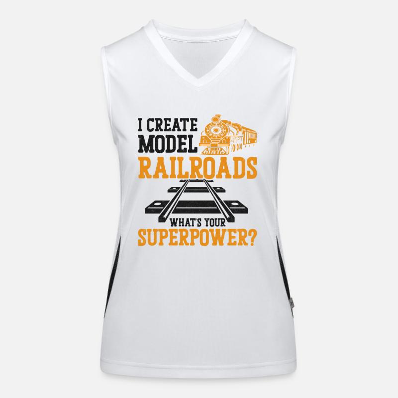 Steam Train Driver Trainspotting Women's Functional Contrast Tank Top