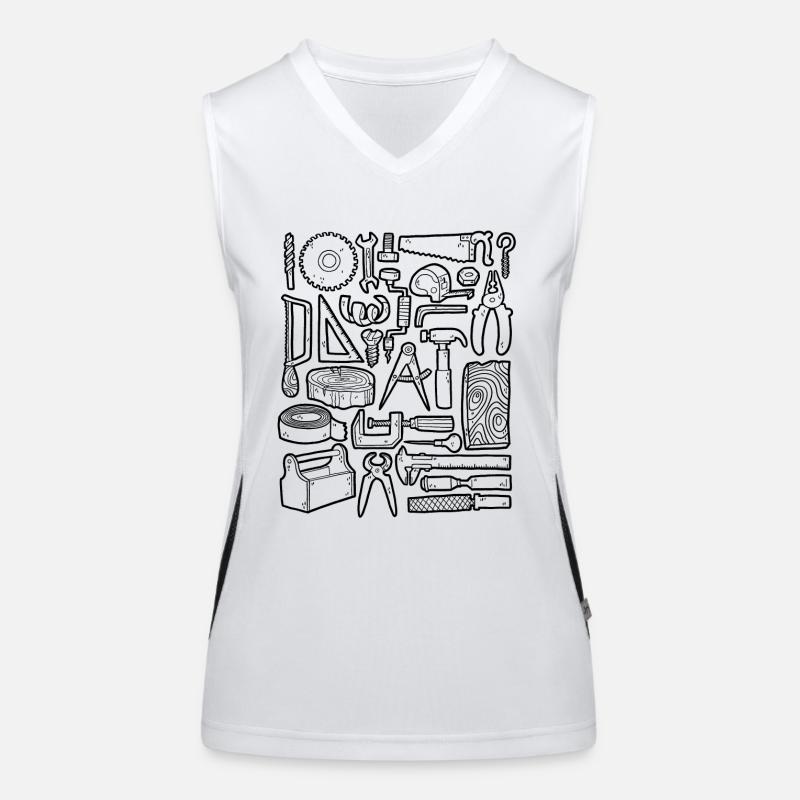 Carpenter, carpenter and carpenter Doodles Women's Functional Contrast Tank Top