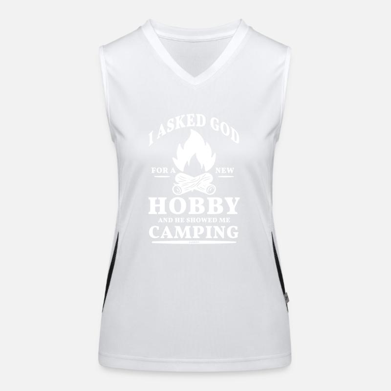 Camping Funktionelles Kontrast-Tank Top für Frauen