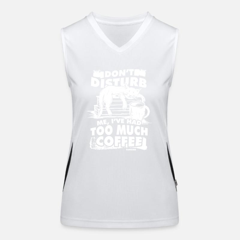 Kaffee Funktionelles Kontrast-Tank Top für Frauen