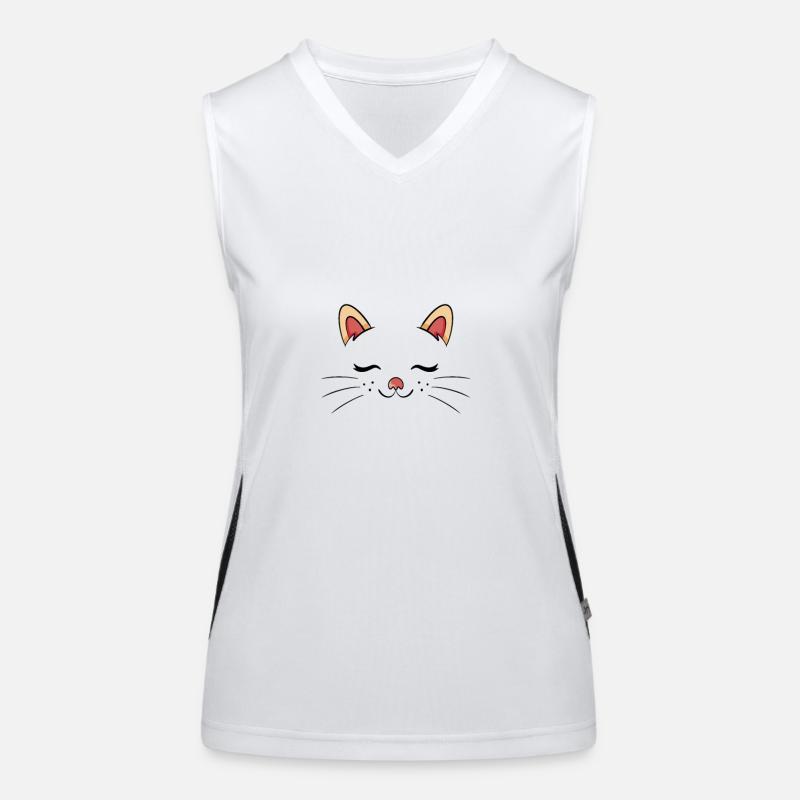 Chat- chat endormi Débardeur respirant contrasté Femme