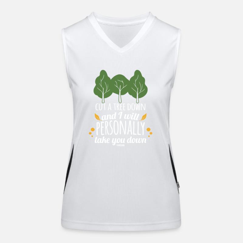 Deciduous Tree Nature Conservation Camping Mountains Forest Women's Functional Contrast Tank Top