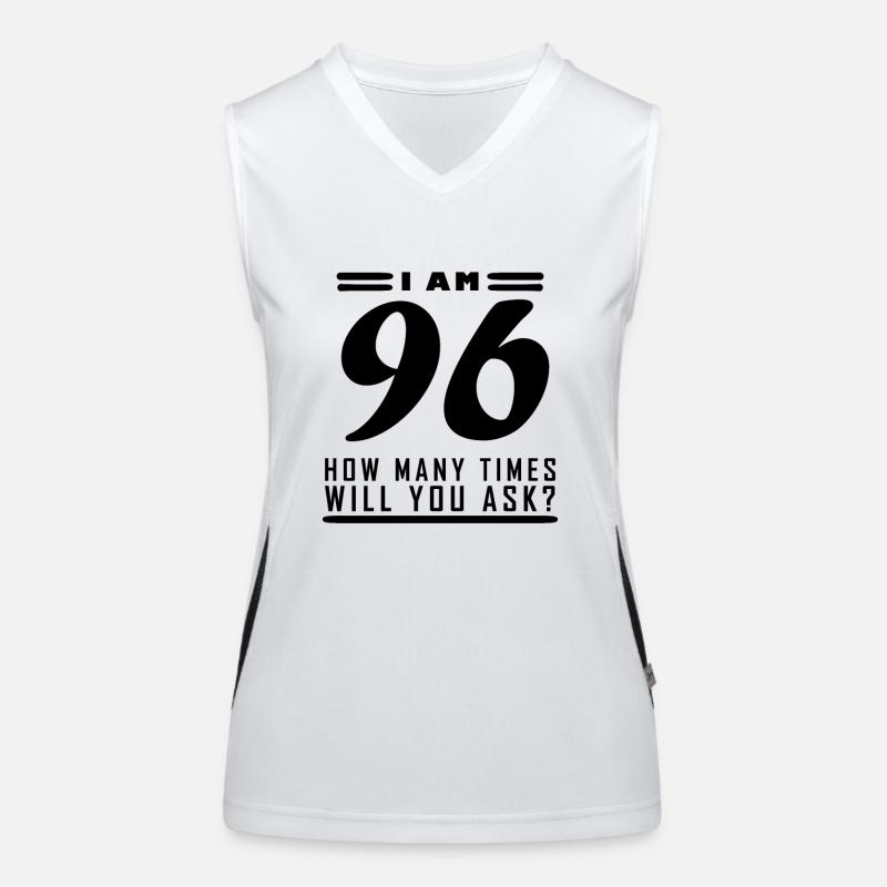 Ich bin 96 – 96. Geburtstag Geschenk Funktionelles Kontrast-Tank Top für Frauen