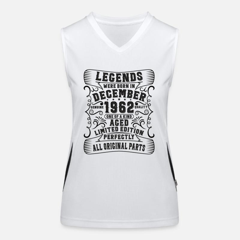 Dezember 1962 - Geburtstag im Dezember Funktionelles Kontrast-Tank Top für Frauen