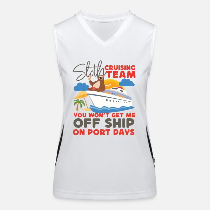 Cruise Ship Vacation Sloth Sloth Funktionelles Kontrast-Tank Top für Frauen