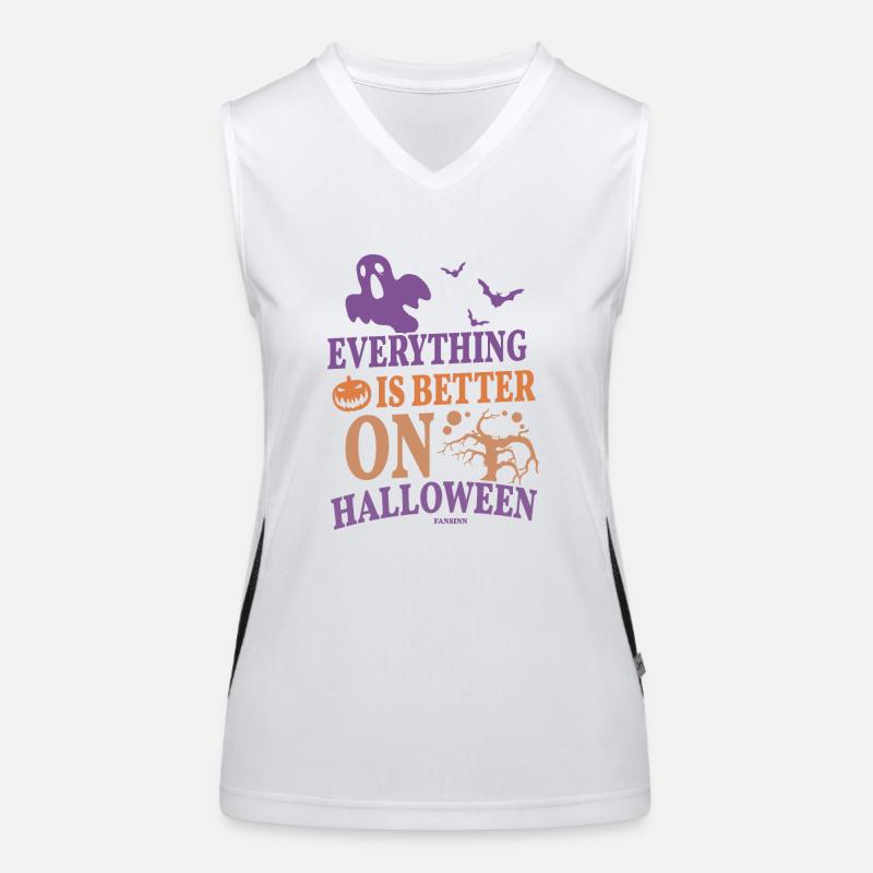 Everything is better on Halloween Women's Functional Contrast Tank Top