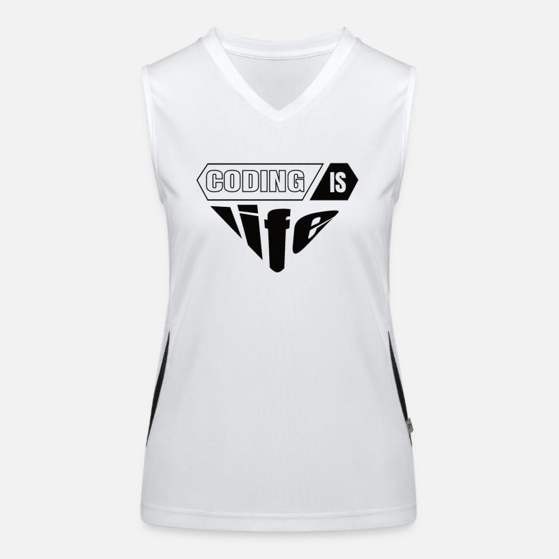 Software Developer Programmer Gift Women's Functional Contrast Tank Top