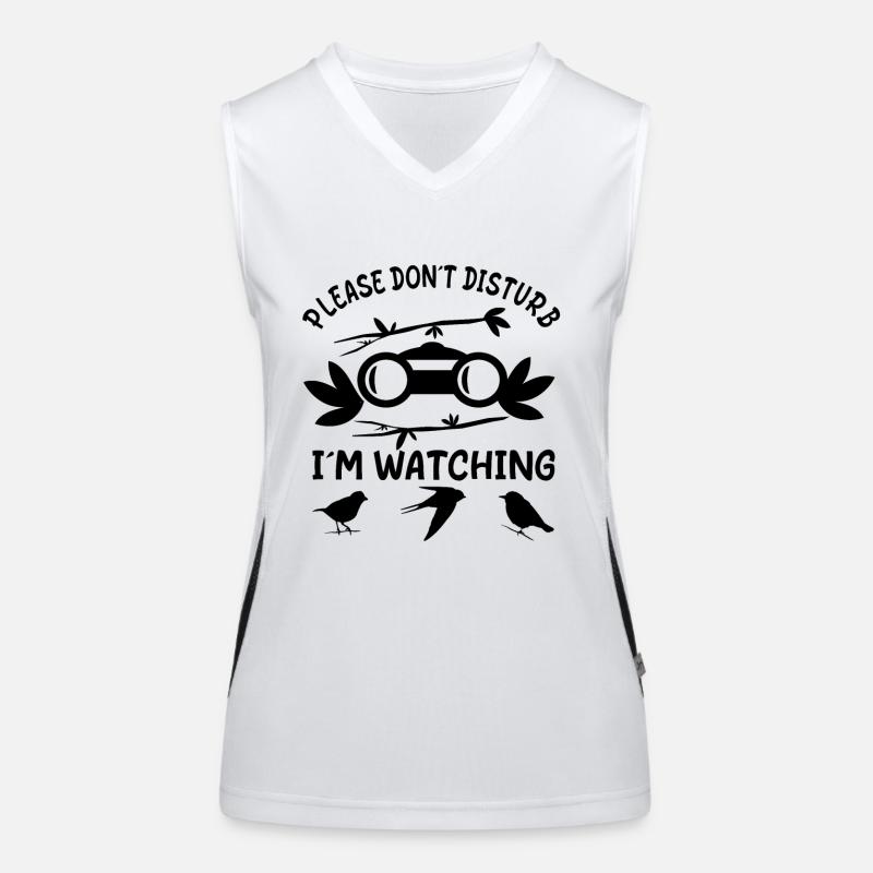 Vogel Bitte Nicht Stören, Ich Beobachte Vögel Funktionelles Kontrast-Tank Top für Frauen
