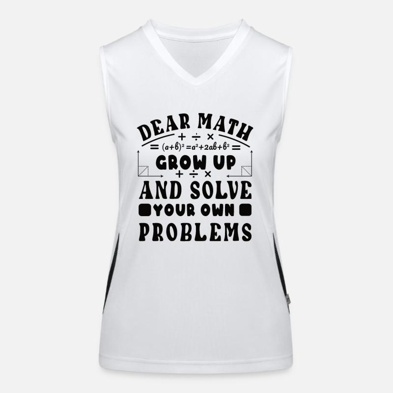 Math Teacher Mathematical Formula Geometry Teacher Women's Functional Contrast Tank Top