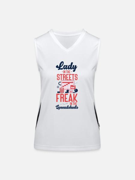 Accountant Bookkeeper Accounting - Women's Functional Contrast Tank Top - white/black - Front
