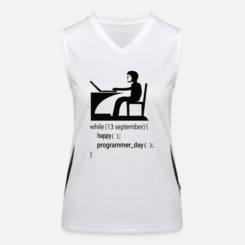 Software Developer Programmer Gift Women's Functional Contrast Tank Top