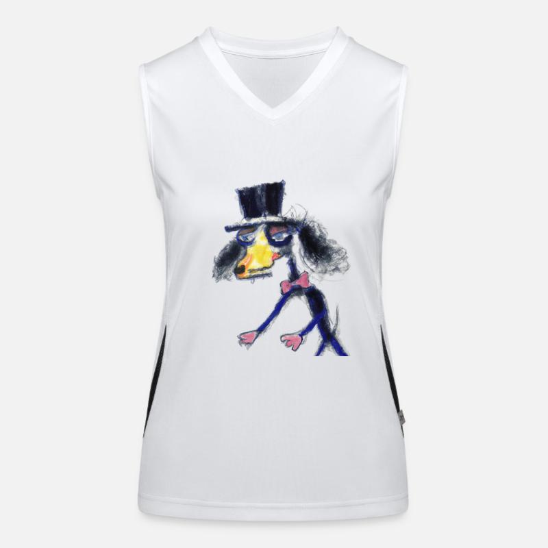 Lustiger Hund Funktionelles Kontrast-Tank Top für Frauen
