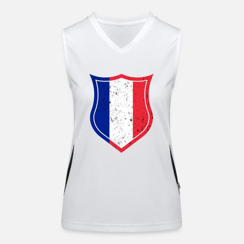 Frankreich Funktionelles Kontrast-Tank Top für Frauen