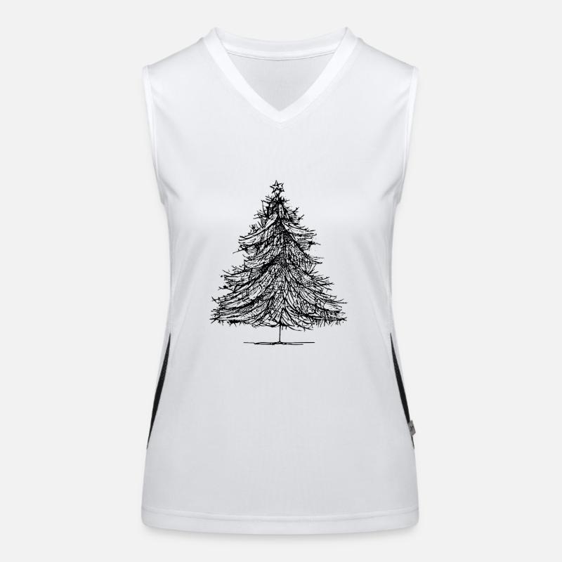 Arbre de Noël Arbre de Noël Vacances Hiver 28 Débardeur respirant contrasté Femme