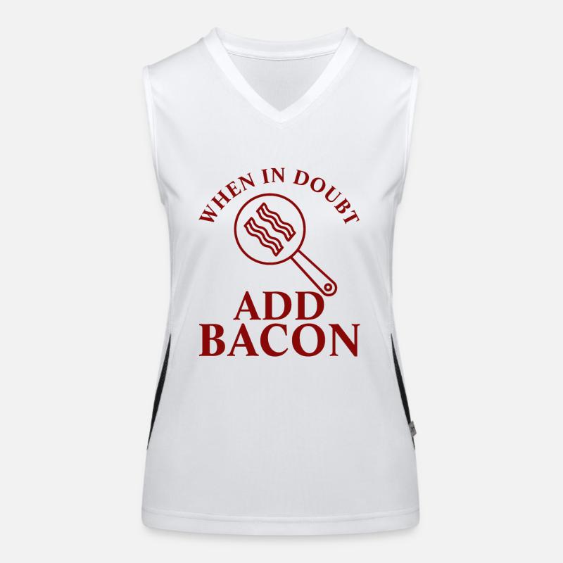 When In Doubt Add Bacon Women's Functional Contrast Tank Top