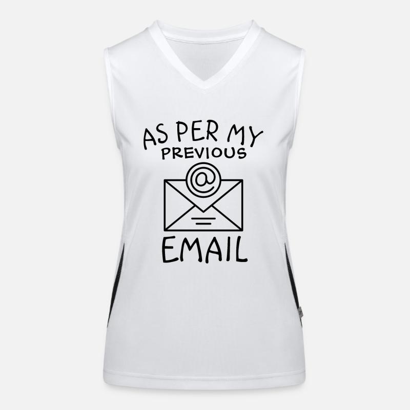 As Per My Previous Email Women's Functional Contrast Tank Top