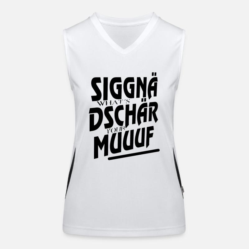 siggnädschär muuuf schwarz Funktionelles Kontrast-Tank Top für Frauen