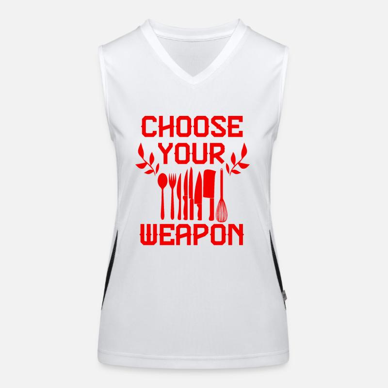waffe kochen Funktionelles Kontrast-Tank Top für Frauen