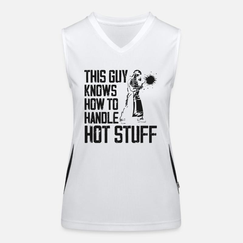 Welder Welding Vintage This Guy Funktionelles Kontrast-Tank Top für Frauen