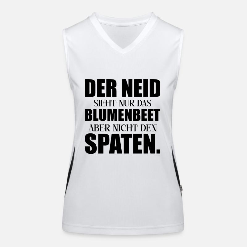 Neid Blumenbeet Spaten Funktionelles Kontrast-Tank Top für Frauen