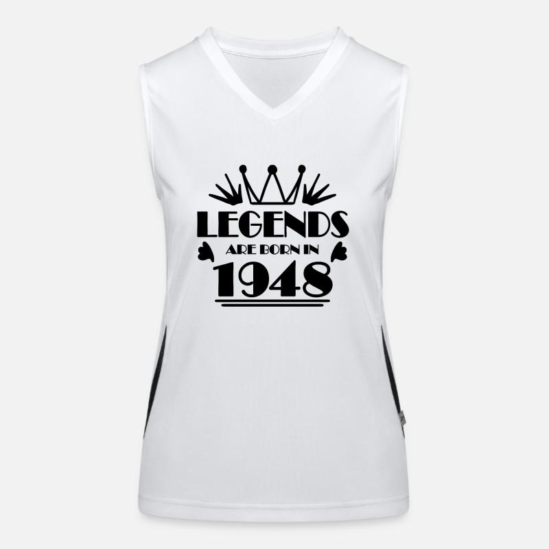 1948 - Born 1948 - Women's Functional Contrast Tank Top - white/black