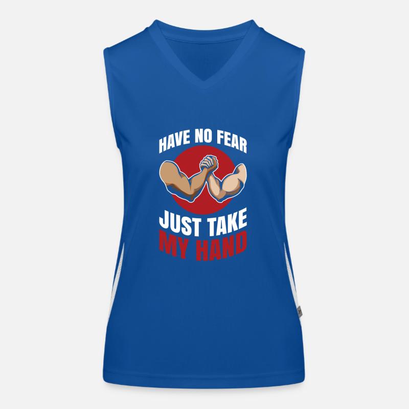 Do not be afraid, take my hand Women's Functional Contrast Tank Top