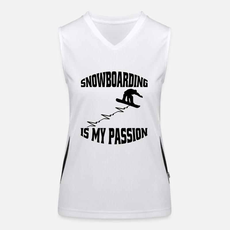 Snowboard Spruch Wintersport Snowboardfahrer Funktionelles Kontrast-Tank Top für Frauen