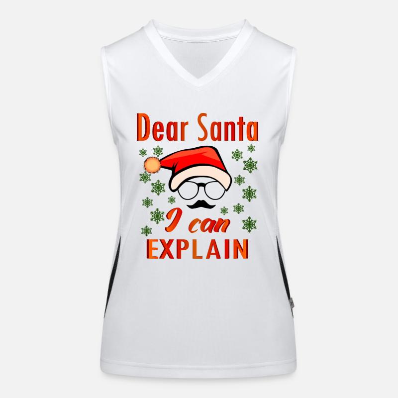 Auf der schwarzen Liste des Weihnachtsmann Funktionelles Kontrast-Tank Top für Frauen