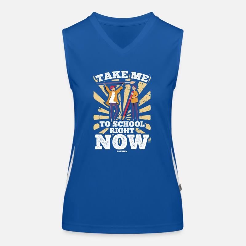 Kindergarten Schule Lehrer Spruch Funktionelles Kontrast-Tank Top für Frauen