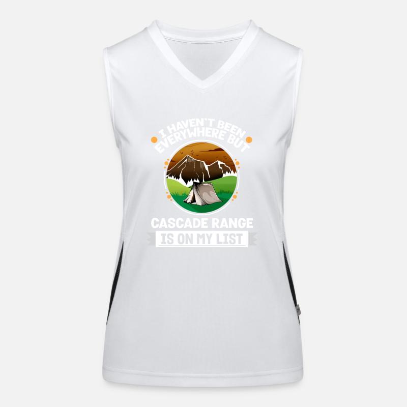 Cascade Range Is On My List Hiking Camping Hiker Women's Functional Contrast Tank Top