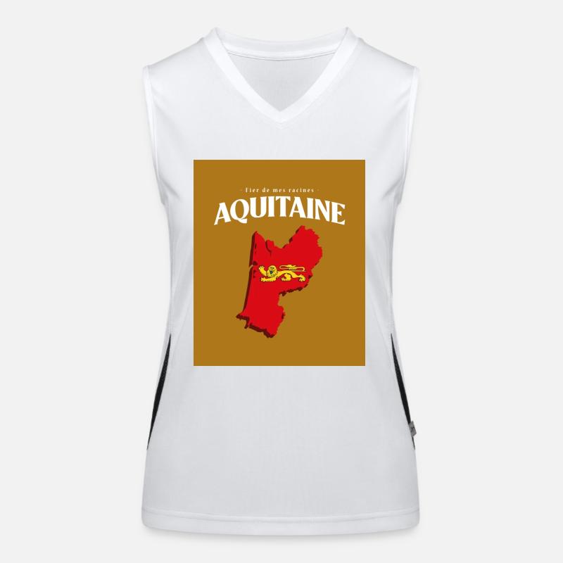 Fier de mes Racines Aquitaine Or Débardeur respirant contrasté Femme