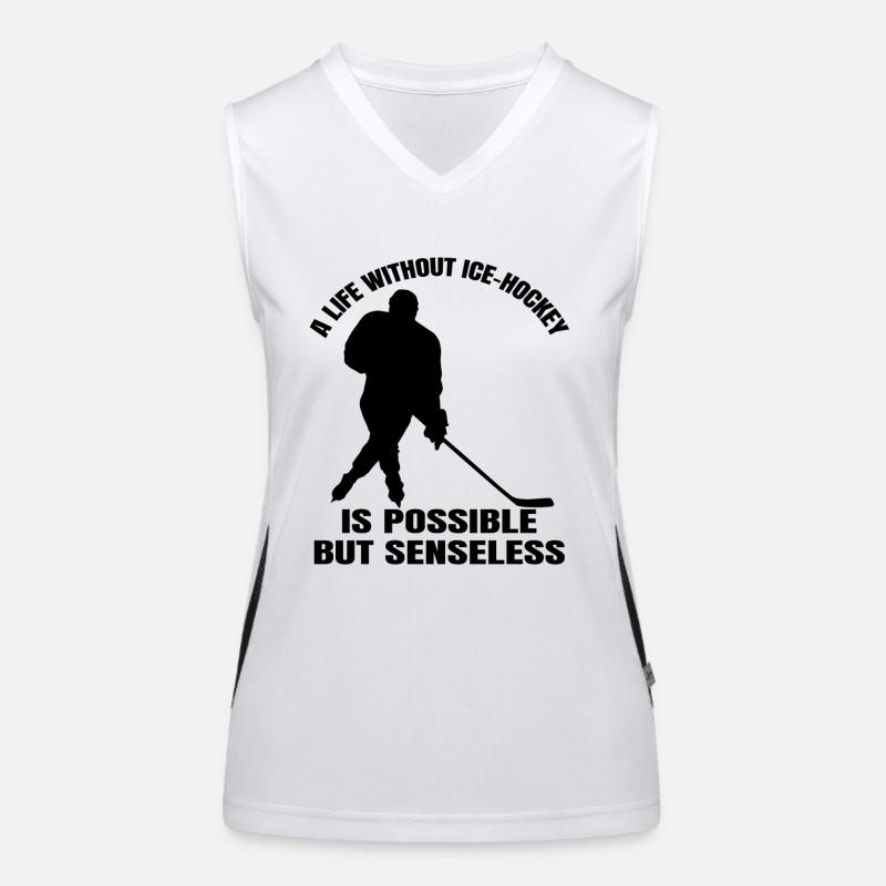 Eishockeyteam Eishockey Wintersport Geschenk Funktionelles Kontrast-Tank Top für Frauen